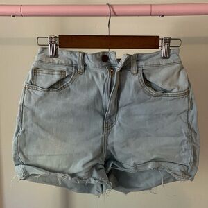 Light Blue Denim Women Shorts